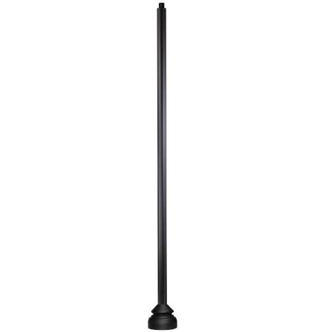 Wave Lighting 4690FDB-BK-HH Commercial 4" Fluted Surface Mounted Lamp Post in Black